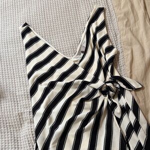 Chic Black and White Striped Dress from H&M